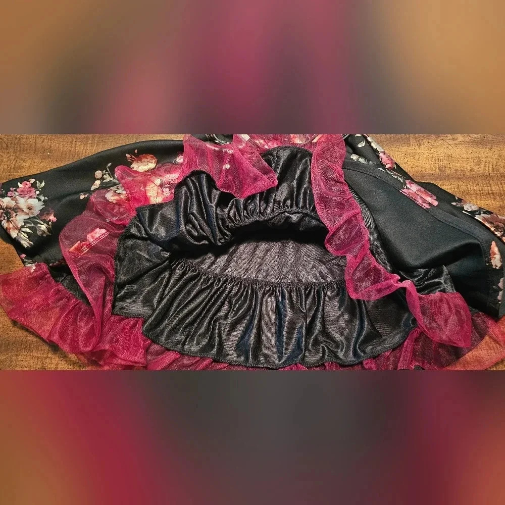 Beautees Girls Floral Lace Cold Shoulder Holiday Dress Size 7 NWT - Picture 6 of 15